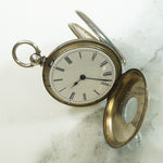 Fine Silver Half Hunter Key Wind Watch