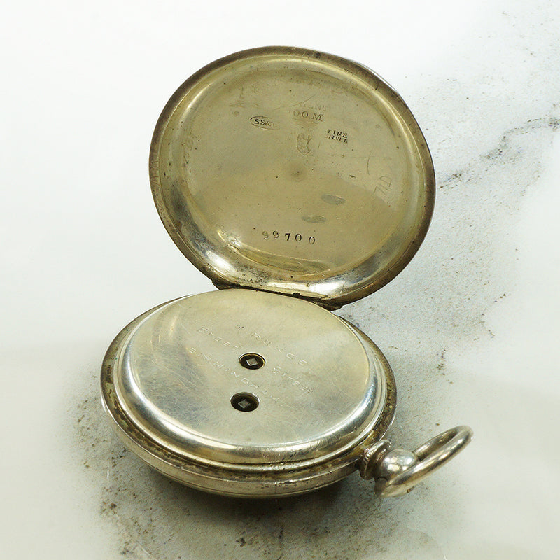 Fine Silver Half Hunter Key Wind Watch