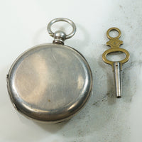 Fine Silver Half Hunter Key Wind Watch