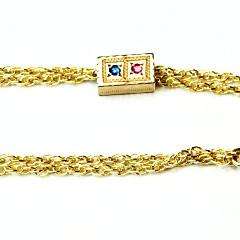 Gold filled gem set Slide Bracelet from The Bits and Pieces Collection