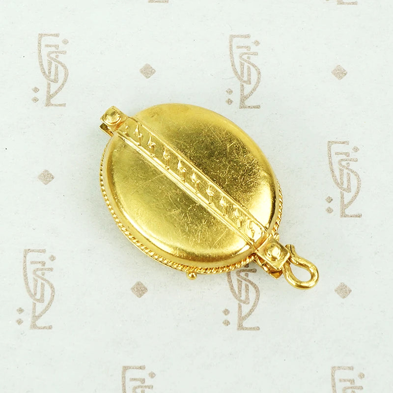18ct yellow gold sliding antique locket