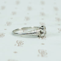 1930's white gold diamond engagement ring affordable