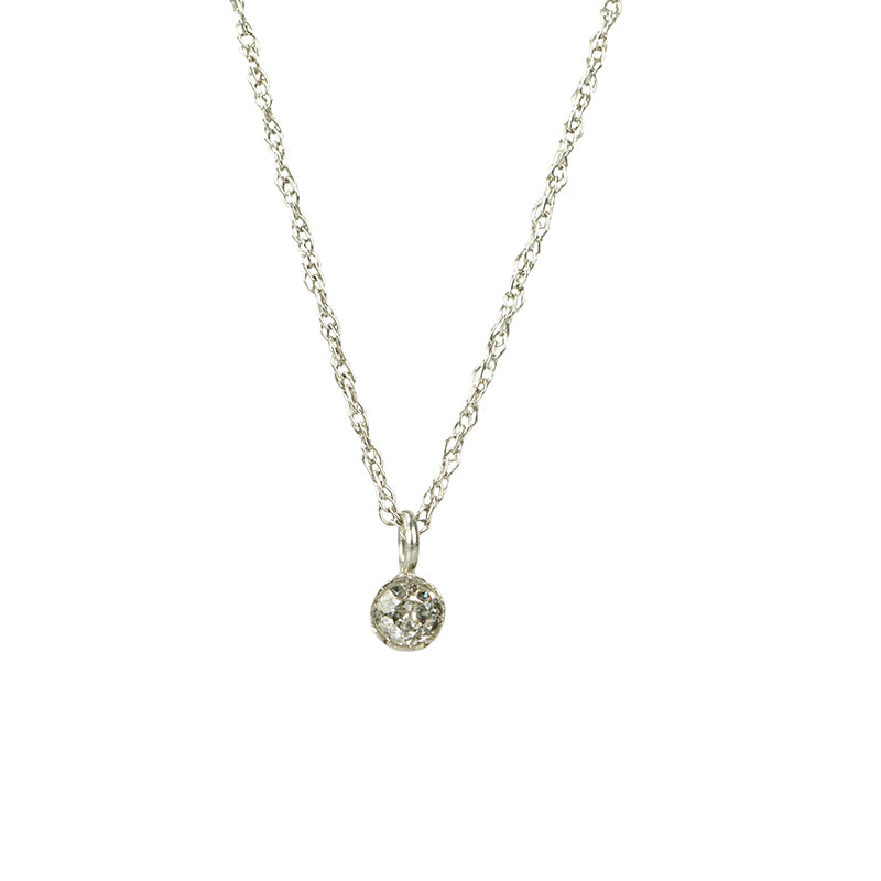 Orbit Bezel Set Diamond Pendant - Gem Set Love