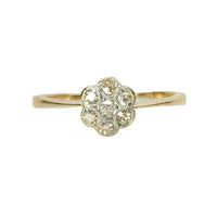 The Petite Vintage Diamond Cluster Engagement Ring - Gem Set Love