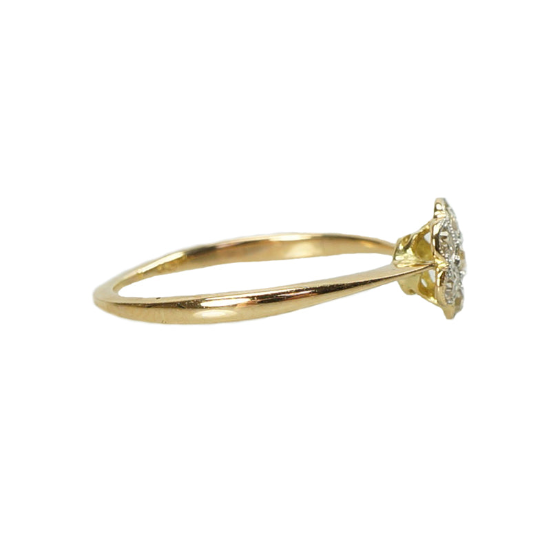 The Petite Vintage Diamond Cluster Engagement Ring - Gem Set Love