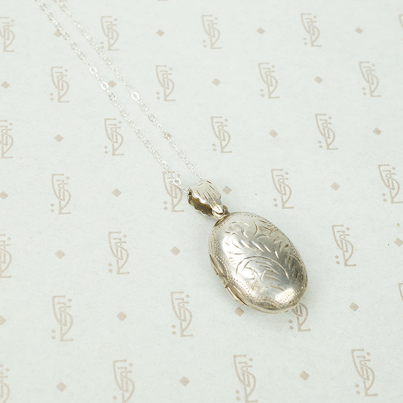 Vintage Sterling Hand Engraved Locket