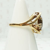 Vintage Smoky Quartz and Diamond Ring