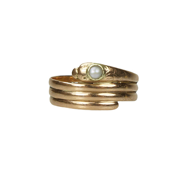Antique Rose Gold Snake Ring