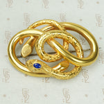The Ultimate 15k Gold Snake Brooch c1880