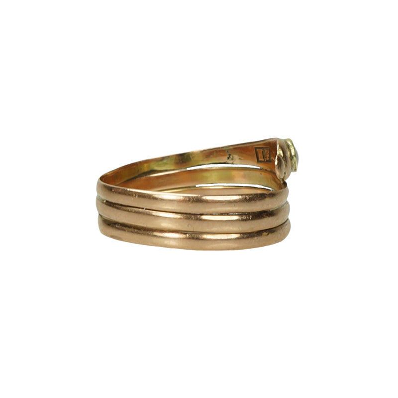 Antique Rose Gold Snake Ring
