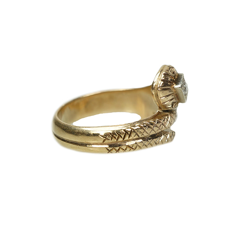 Vintage Rose Gold Snake Ring