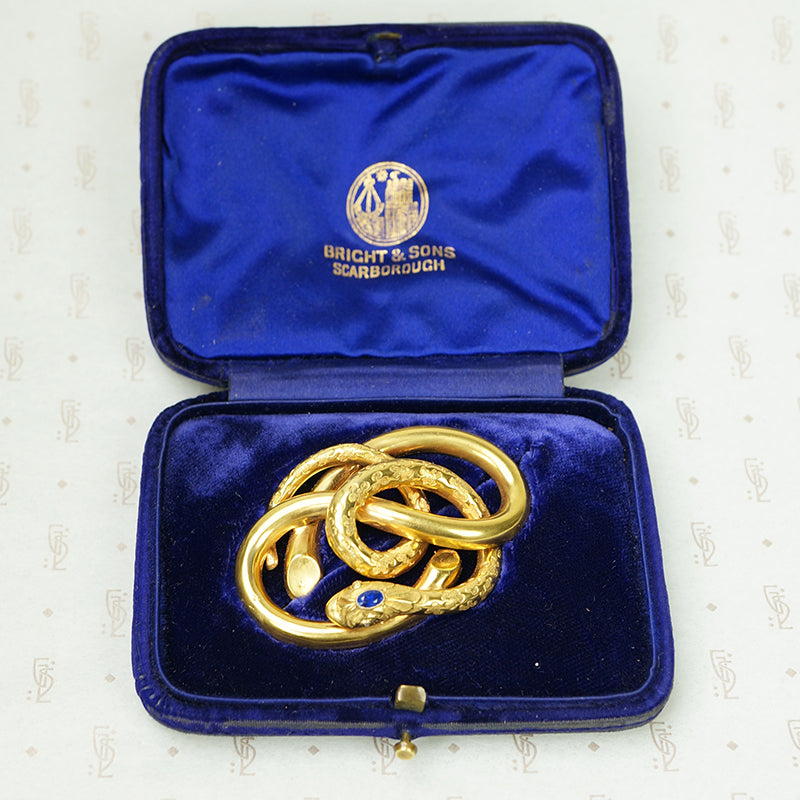 The Ultimate 15k Gold Snake Brooch c1880