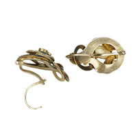 Enameled Antique Snake Earrings