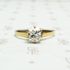SI1 1.11 carat white omc diamond solitaire in 14k rose and yellow gold