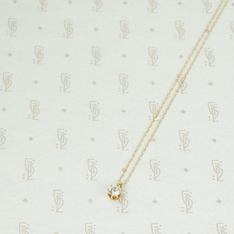 Old Mine Cut Diamond Solitaire Pendant