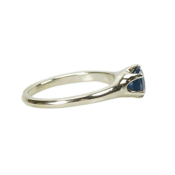 Sapphire White Gold Solitaire Ring