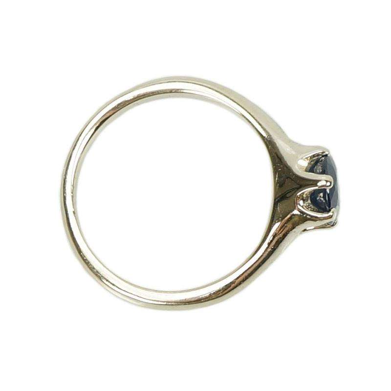 Sapphire White Gold Solitaire Ring