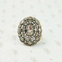 Spanish Rose Cut Diamond Ring in Silver on Gold