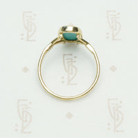 The Summer Sky Turquoise and Recycled Gold Ring