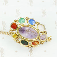 The Fabulous Vintage Gem Set Scarab Necklace
