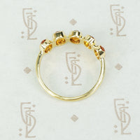 Spessartine Five Stone Band in 18k Recycled Gold by GSL