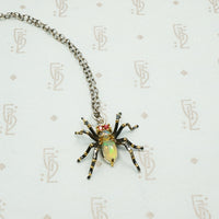 Sterling and Opal Spider Pendant