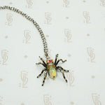 Sterling and Opal Spider Pendant