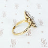 Two Tone Vintage Marquise Shaped Diamond Ring