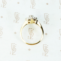 Two Tone Vintage Marquise Shaped Diamond Ring
