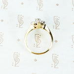 Two Tone Vintage Marquise Shaped Diamond Ring