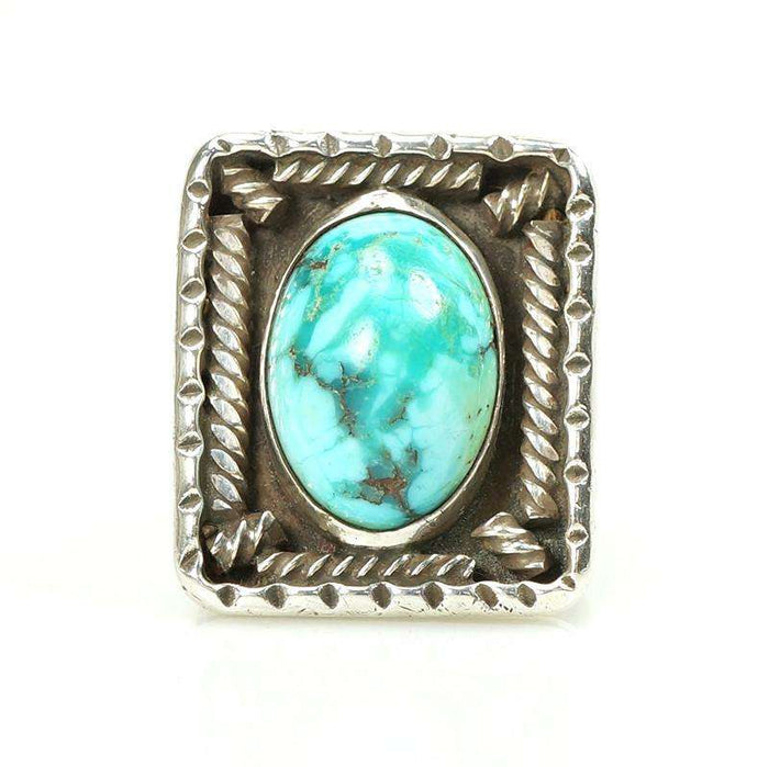 Big Vintage 1960's Native American Turquoise Ring Extraordinary