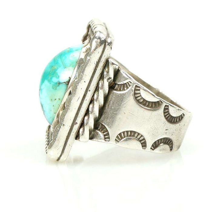 Big Vintage 1960's Native American Turquoise Ring Extraordinary