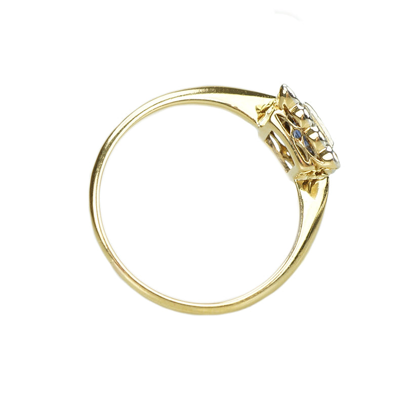 Square Sapphire Surrounded by Diamonds - Gem Set Love