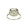 Edwardian Platinum Rose and Mine Cut Diamond Ring - Gem Set Love