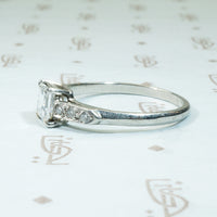 Shimmering Square Cut Beauty Diamond Engagement Ring