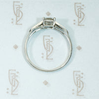 Shimmering Square Cut Beauty Diamond Engagement Ring