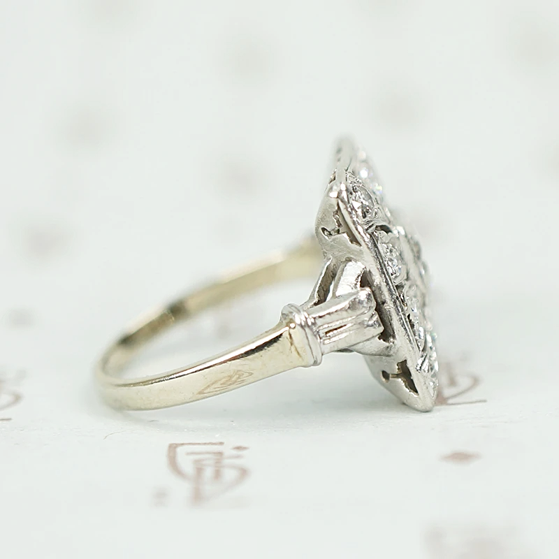 Gorgeous Art Deco Diamond Square Ring