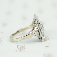 Gorgeous Art Deco Diamond Square Ring