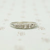 Deco Platinum and Diamond Step Band