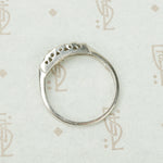 Deco Platinum and Diamond Step Band