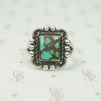 The Square Vintage Sterling Turquoise Ring