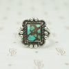 The Square Vintage Sterling Turquoise Ring