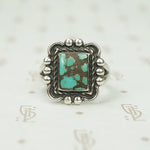The Square Vintage Sterling Turquoise Ring