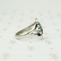 The Square Vintage Sterling Turquoise Ring
