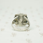 The Square Vintage Sterling Turquoise Ring