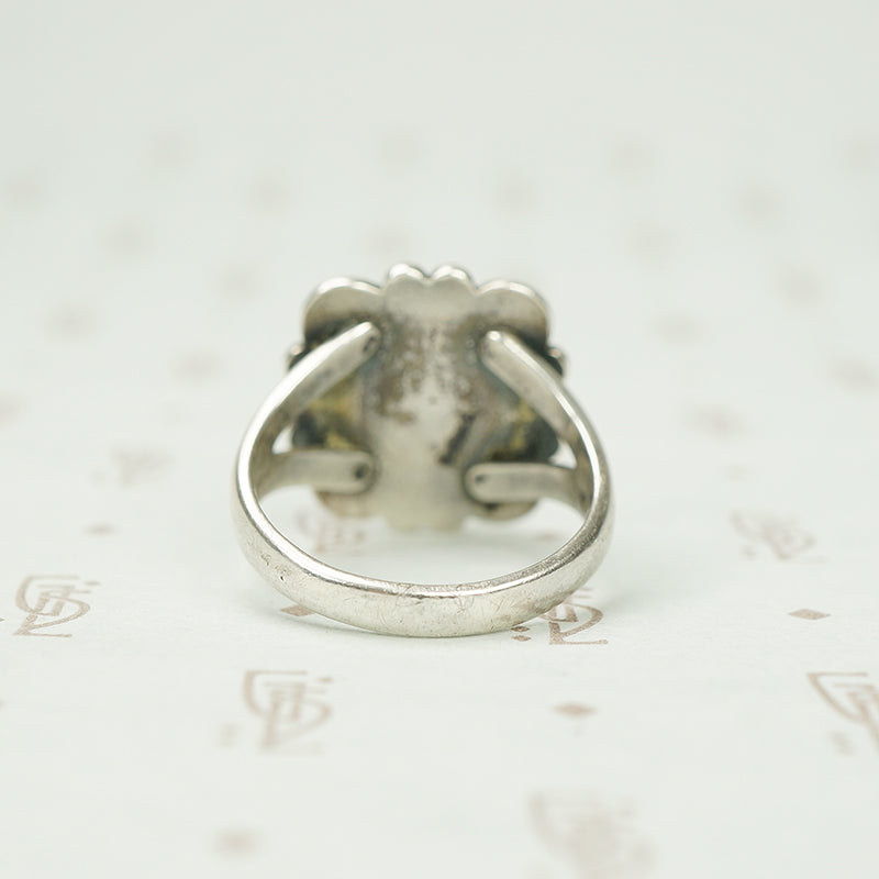The Square Vintage Sterling Turquoise Ring
