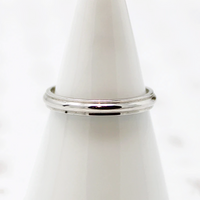 Modern Recycled White Gold Wedding Band 