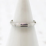 Modern Recycled White Gold Wedding Band 