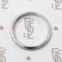 Modern Recycled White Gold Wedding Band 
