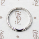 Modern Recycled White Gold Wedding Band 